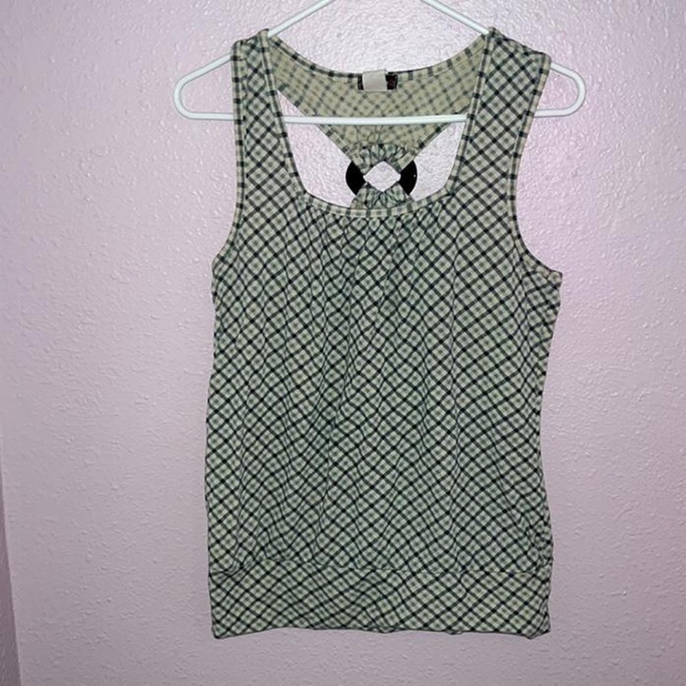 Y2K Banded Plaid Tank Top